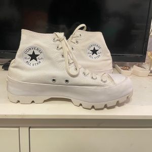 White Hi-Lugged Converse